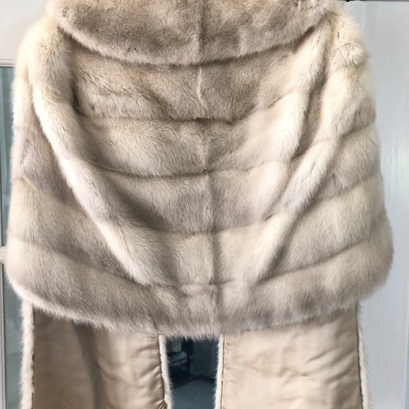 Champagne  open front mink jacket - Picture 2 of 2